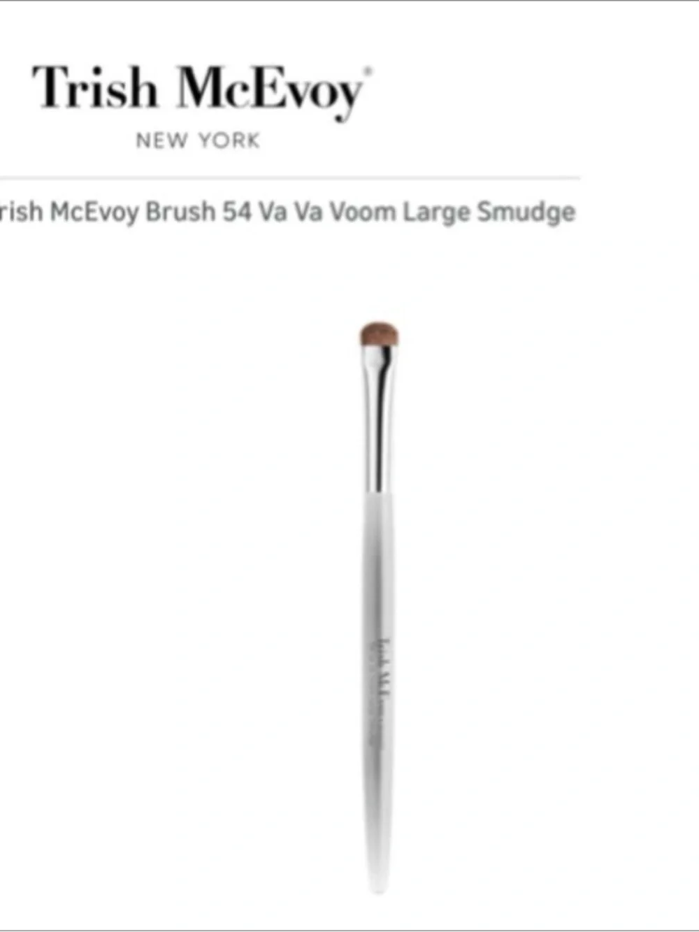 Trish McEvoy  54 Va Va Voom  Large Smudge Eyeshadow Brush   ~NEW~